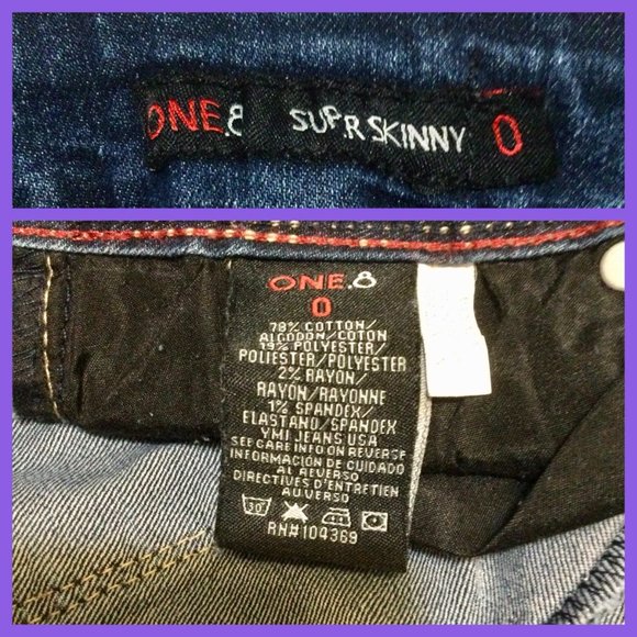 Cropped Skinny Jeans, sz 0 - Picture 3 of 5